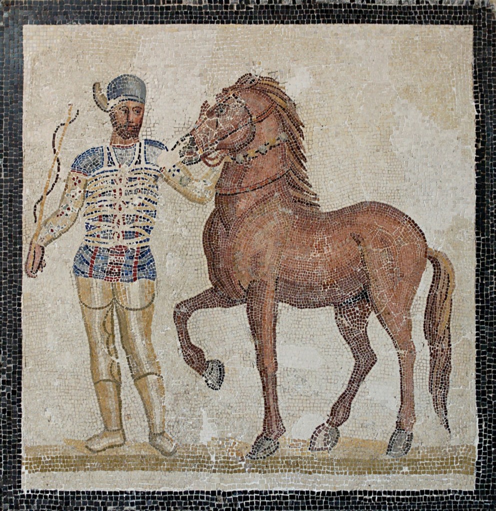 Mosaico auriga Museo Nazionale Romano