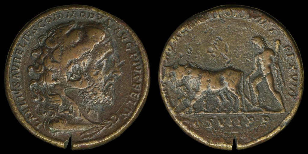 Medaglione bronzeo di Commodo