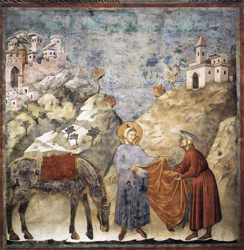 San Francesco dona il mantello Giotto