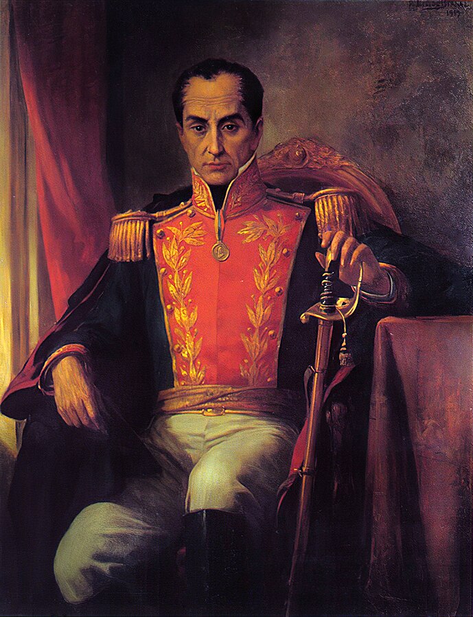 Simón Bolívar, ritratto a olio di Ricardo Acevedo Bernal