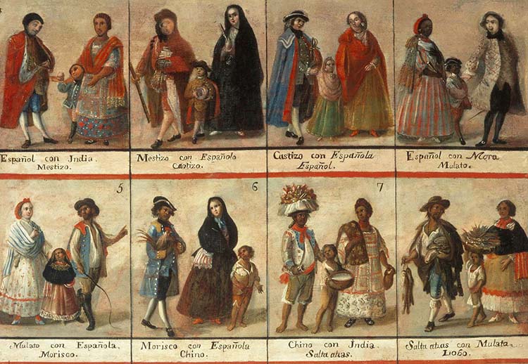 Le caste nelle colonie spagnole