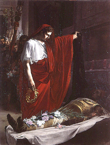 Augusto visita la tomba di Alessandro