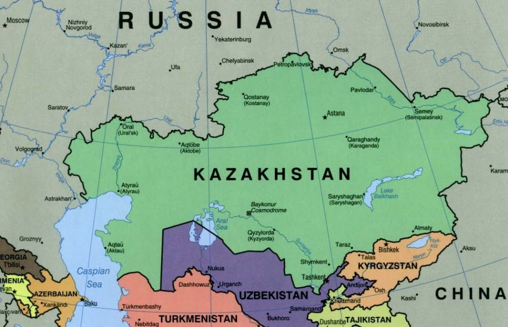 Cartina del Kazakistan